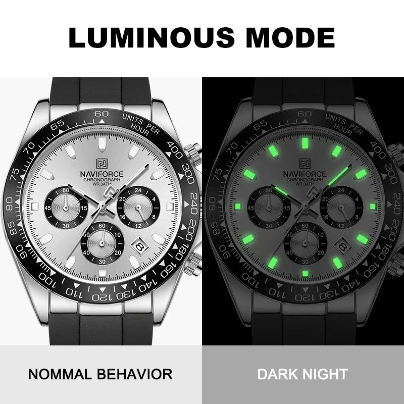 NAVIFORCE Premium Men's Chronograph Watch - Sporty Tachymeter Bezel & Date Display - Image 10