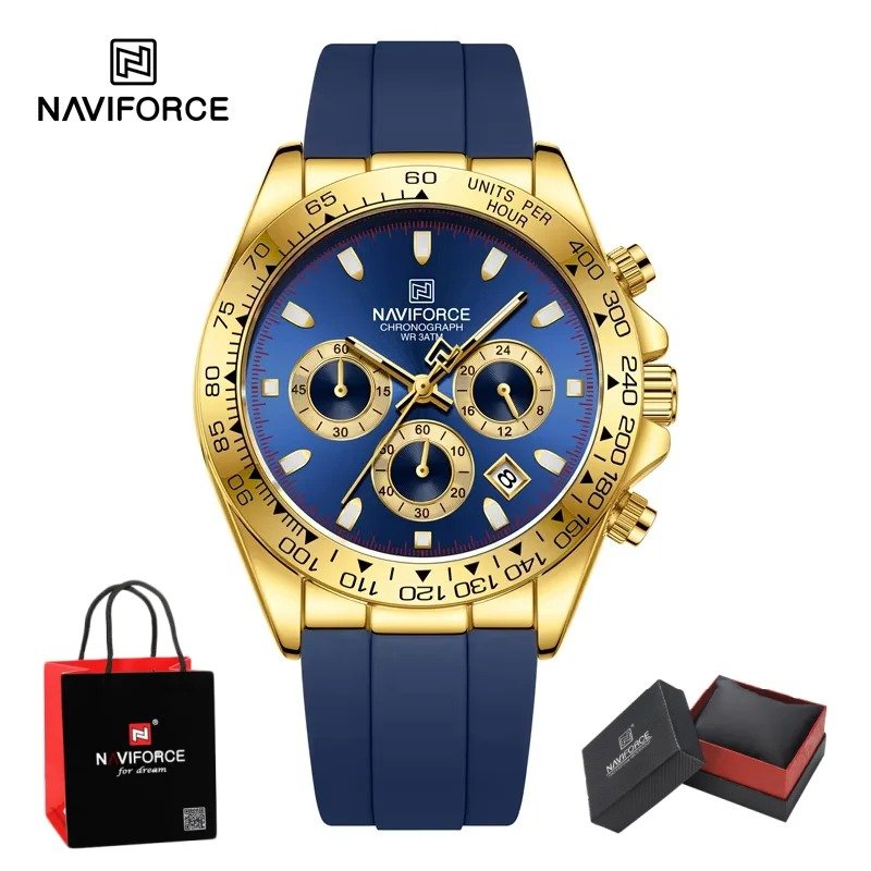 NAVIFORCE Premium Men's Chronograph Watch - Sporty Tachymeter Bezel & Date Display - Image 6